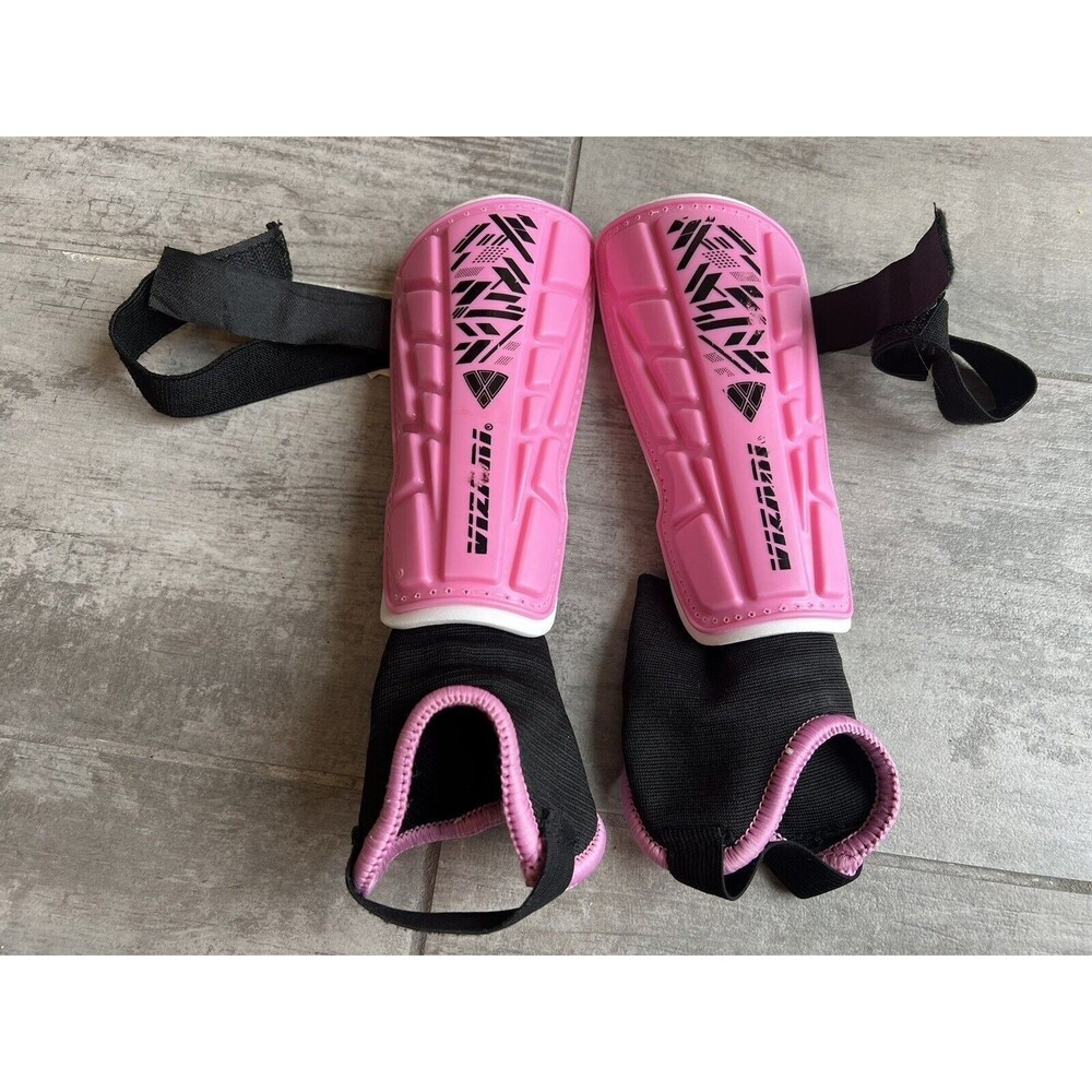 Vizari Malaga Pink Soccer Shin Guards Kids Youth Girls Adjustable Strap S 7.5" - Picture 6 of 13